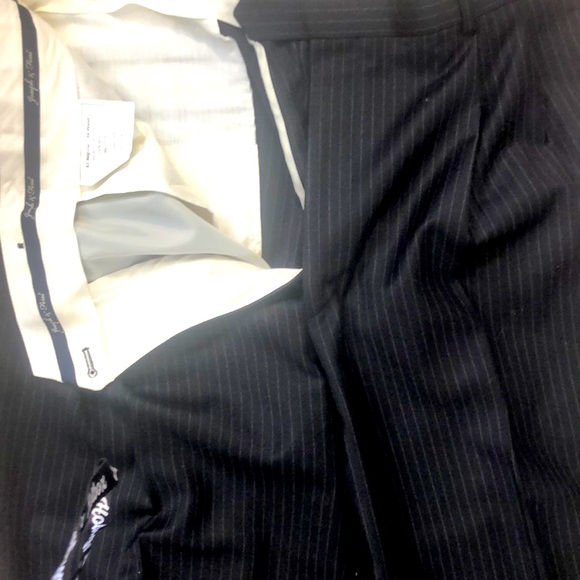 JOSEPH & FEISS Black Wool Dress Pants Men’s Classic Fit Suit Pants Trousers - Picture 2 of 5